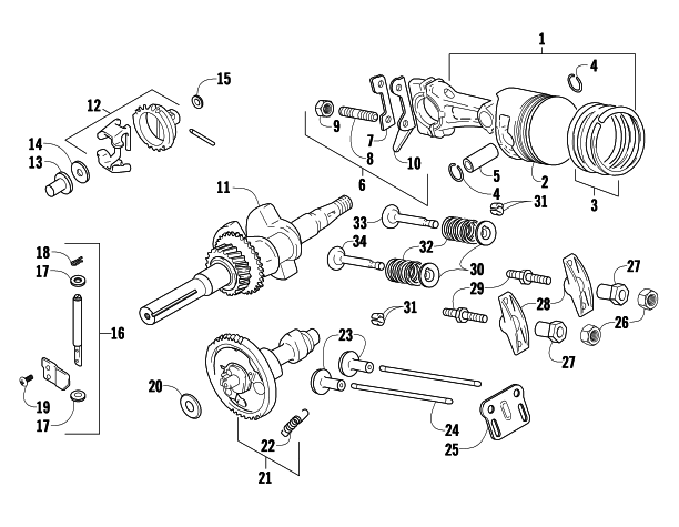 PISTON AND CRANKSHAFT