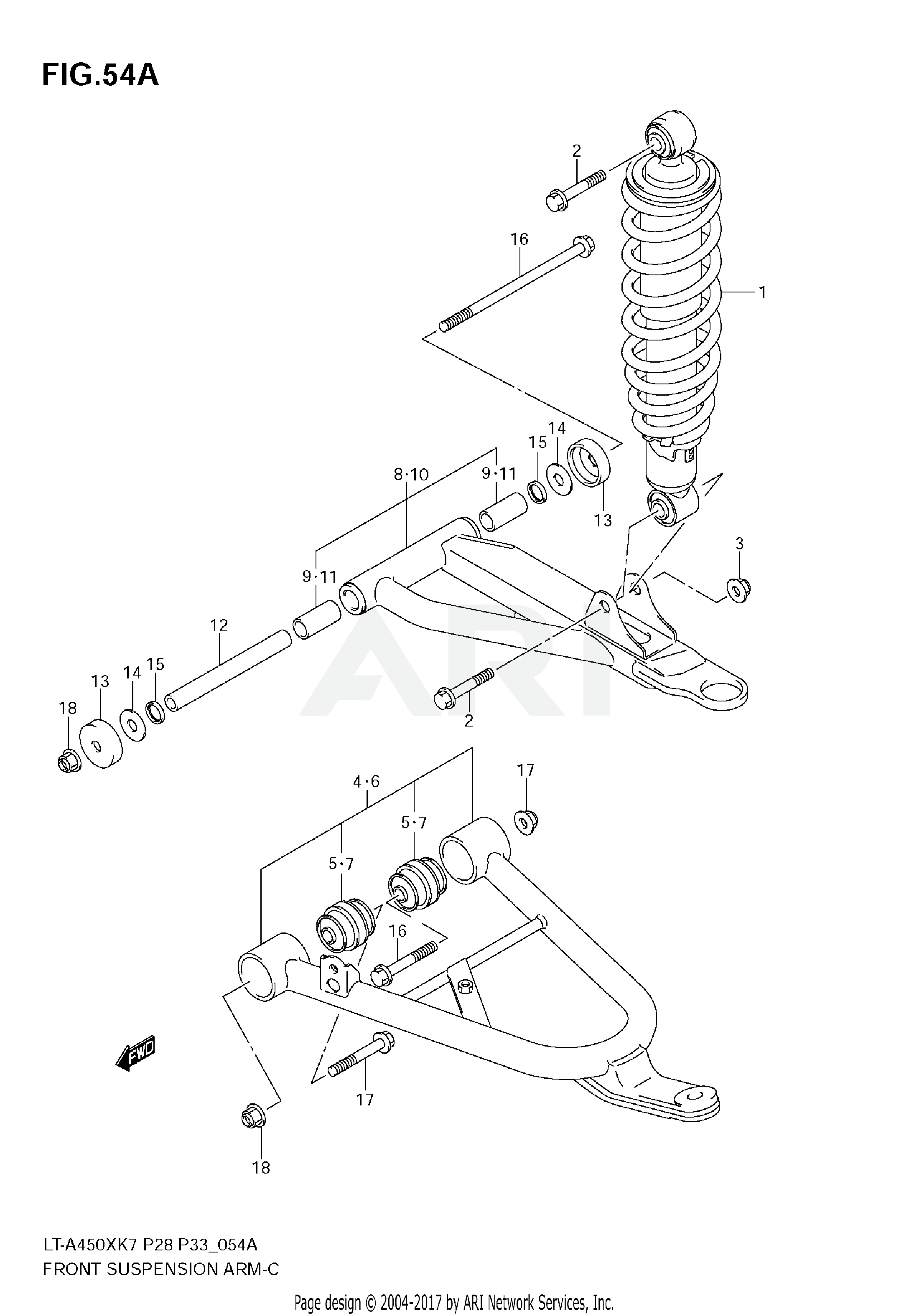 FRONT SUSPENSION ARM (MODEL K8/K9)