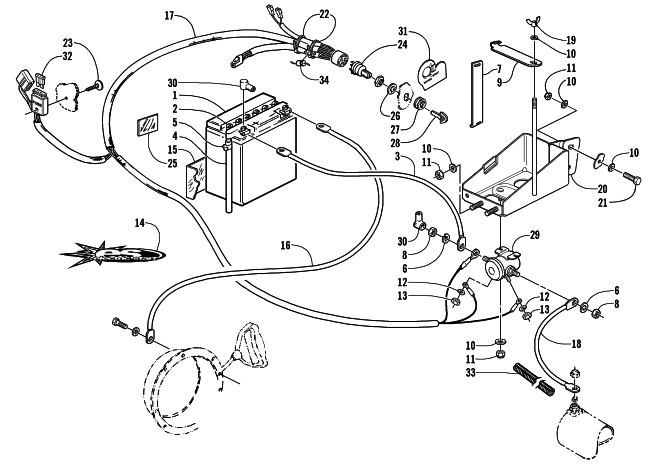 BATTERY, SOLENOID, AND CABLES (Optional)