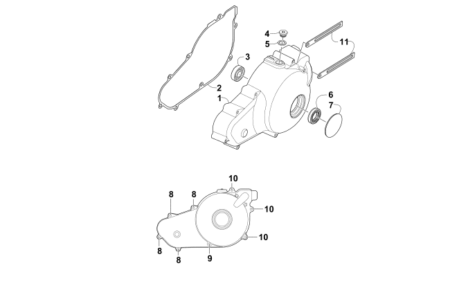 MAGNETO SIDE ENGINE COVERS