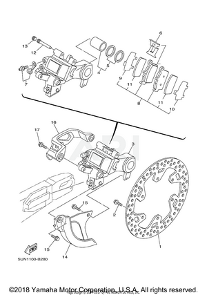 REAR BRAKE CALIPER