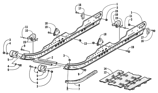 SLIDE RAIL AND TRACK ASSEMBLY