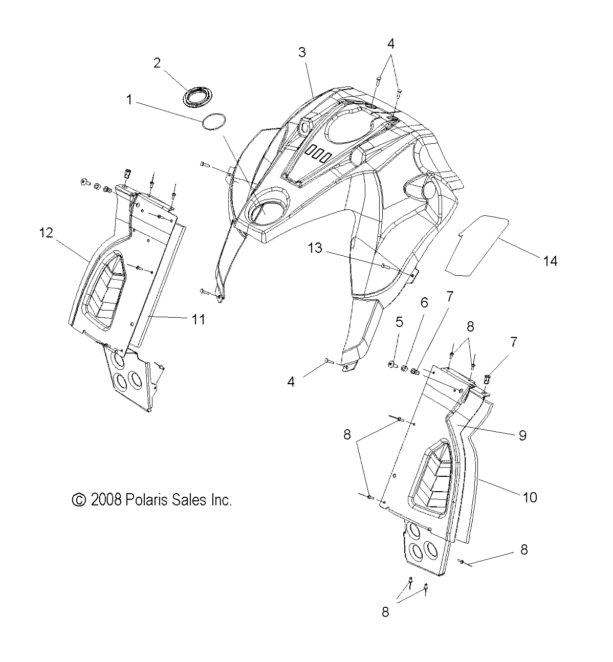 BODY, CONSOLE - S09PL8ES/EE (49SNOWCONSOLE09ASLT)