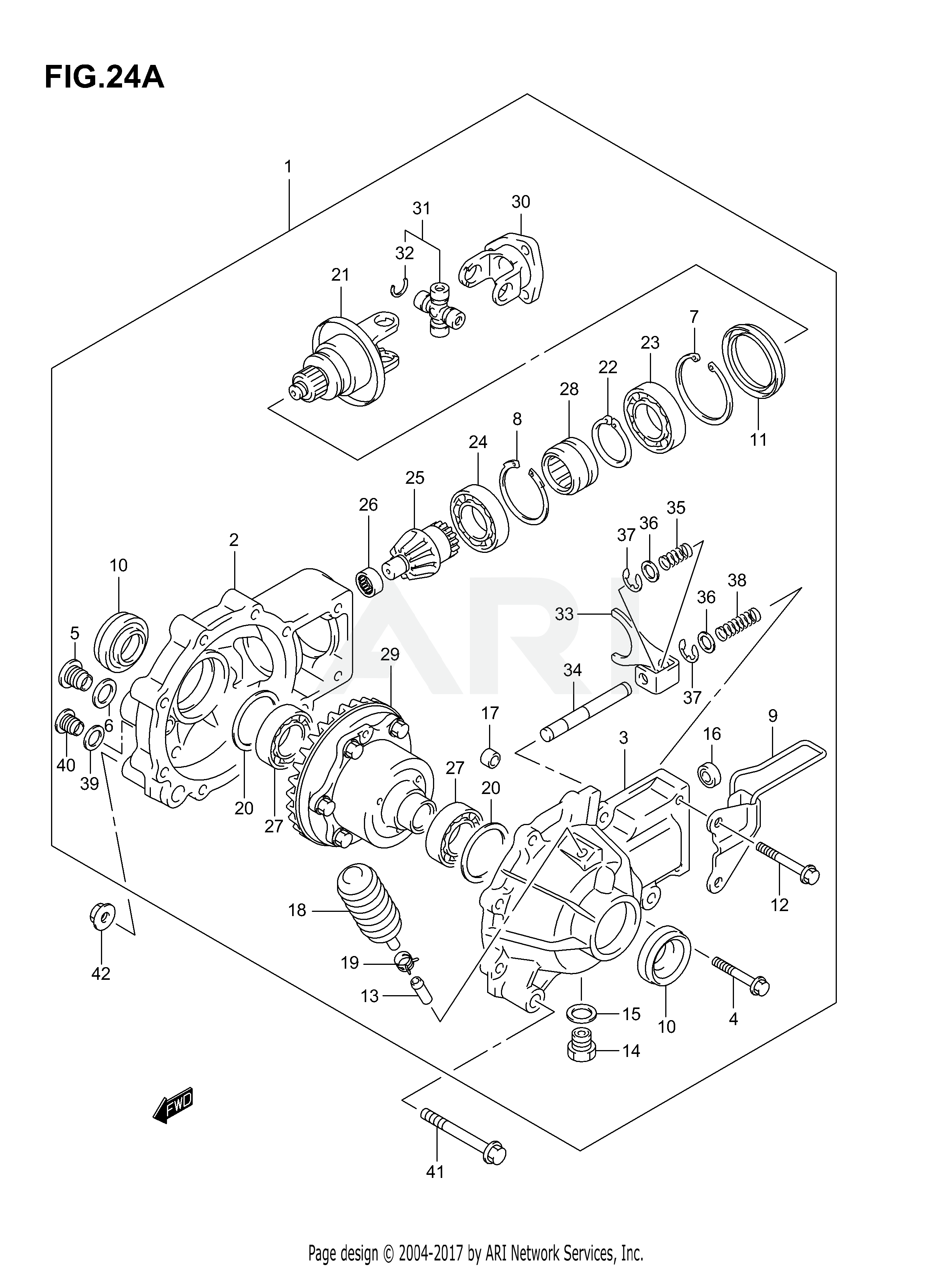 FINAL BEVEL GEAR (FRONT)(MODEL K4/K5/K6 F.NO.5SAAK46K3X102001%)