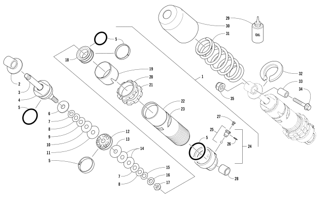 REAR SUSPENSION FRONT ARM SHOCK ABSORBER