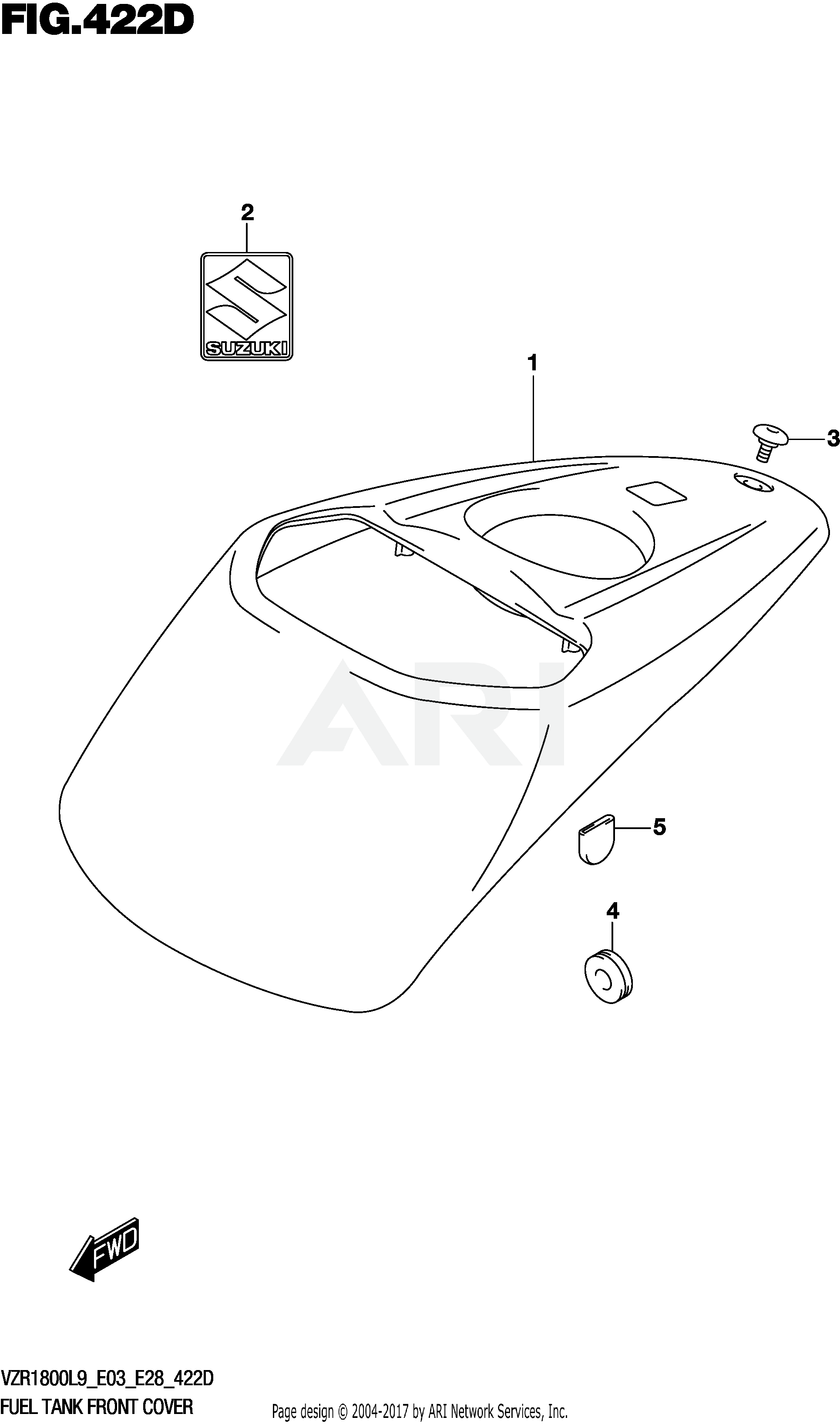 FUEL TANK FRONT COVER (VZR1800BZL9 E33)