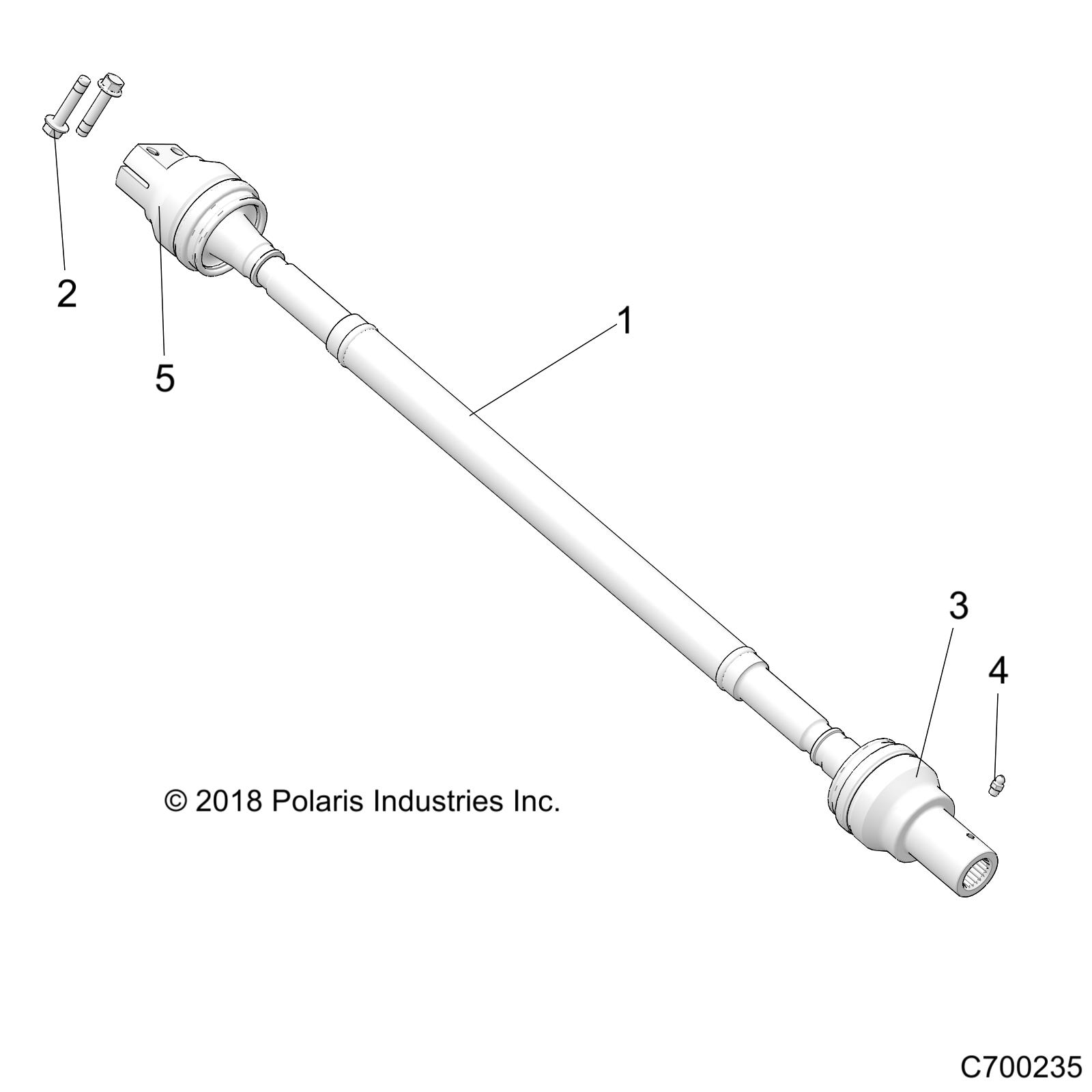 DRIVE TRAIN, REAR PROP SHAFT - R20RRM99AL (C700235)