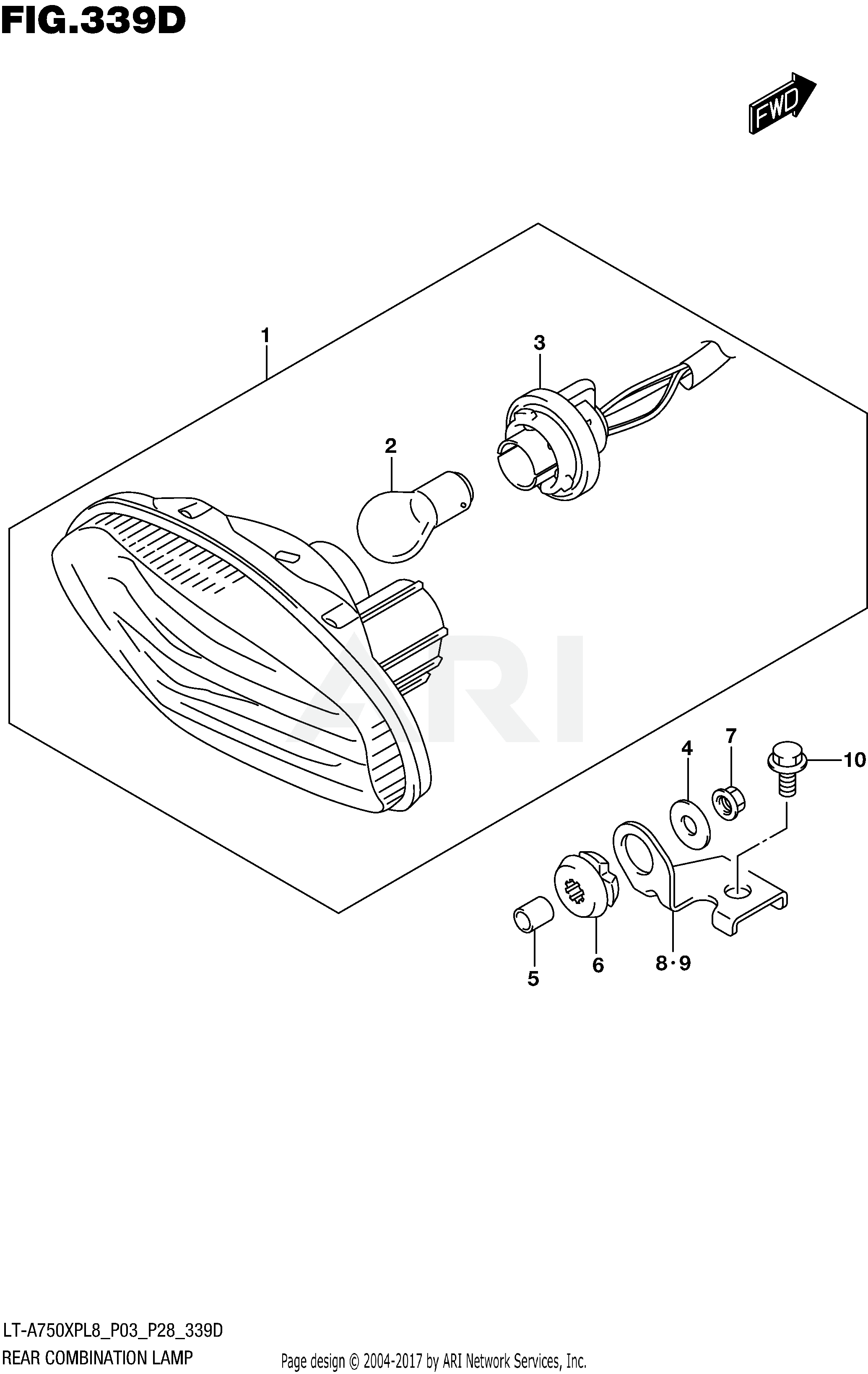 REAR COMBINATION LAMP (LT-A750XPBL8 P03)