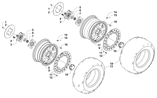 WHEEL AND TIRE ASSEMBLY