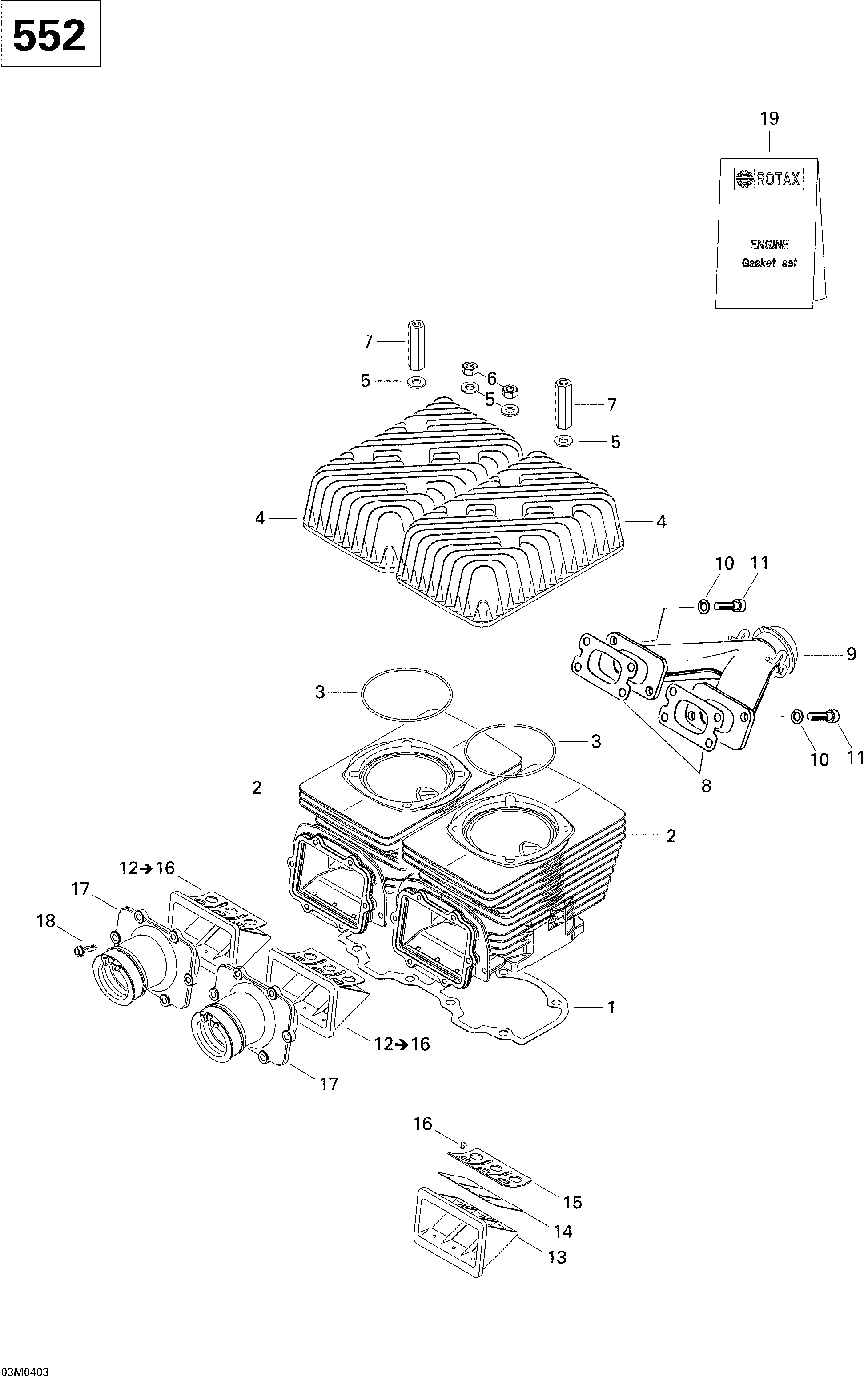 Cylinder, Exhaust Manifold