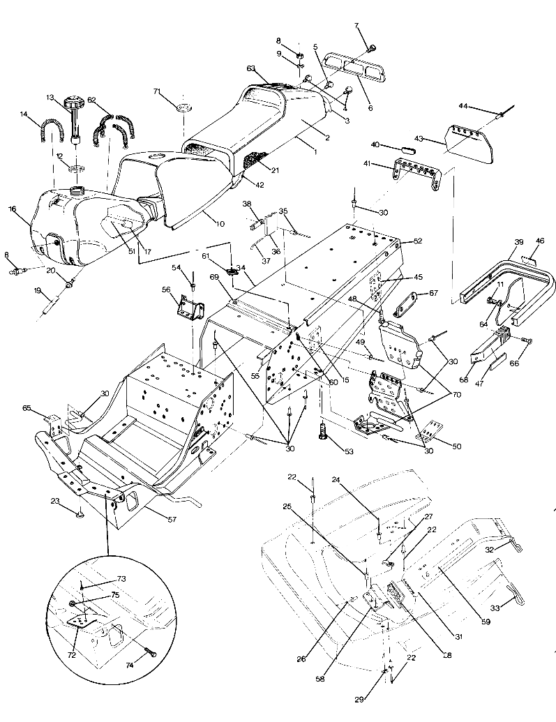 CHASSIS AND SEAT Trail (4919281928001A)