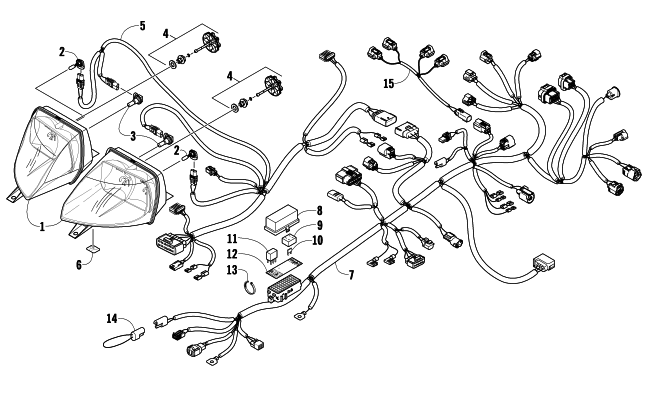 HEADLIGHT AND WIRING ASSEMBLIES