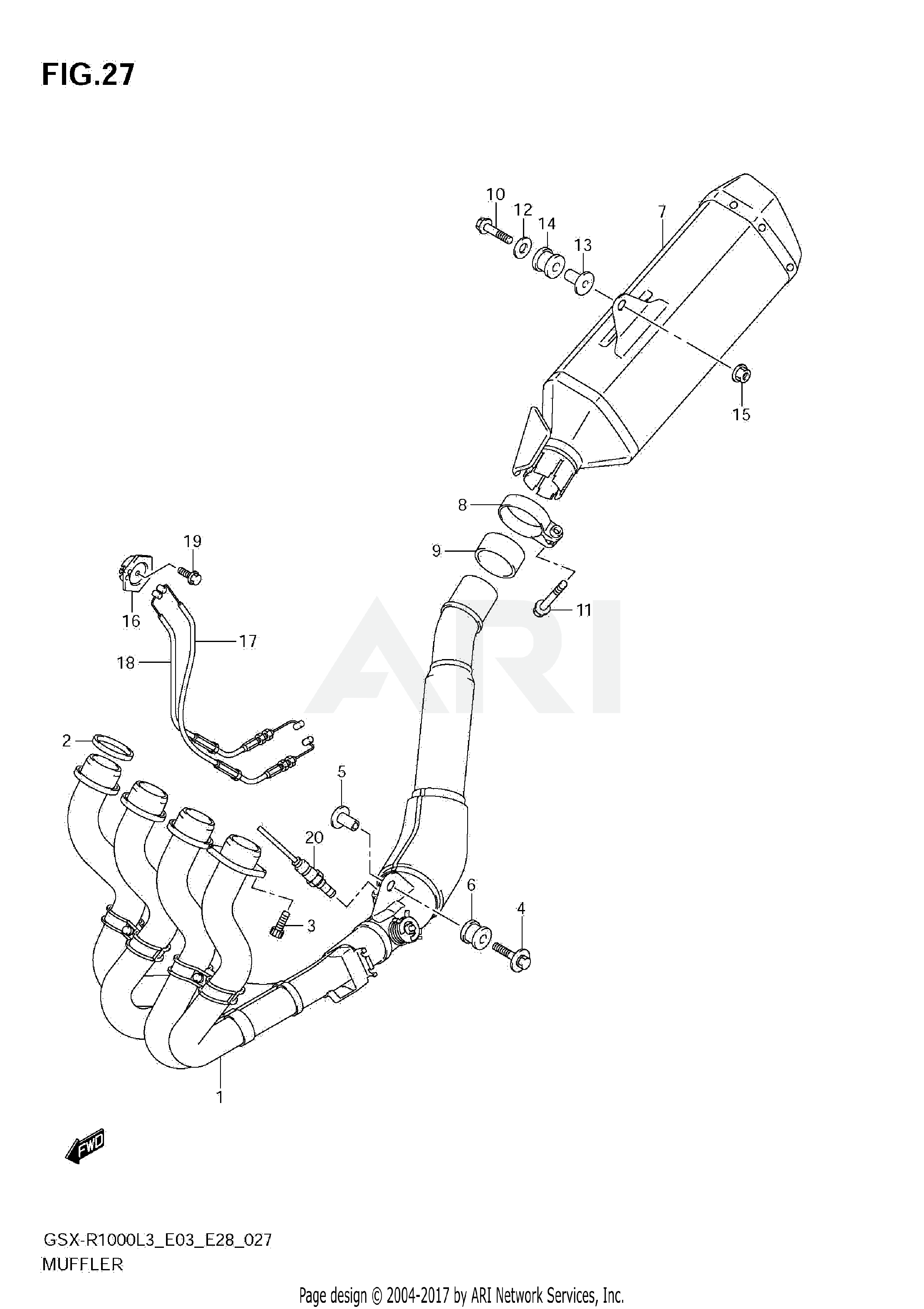 MUFFLER (GSX-R1000L3 E33)