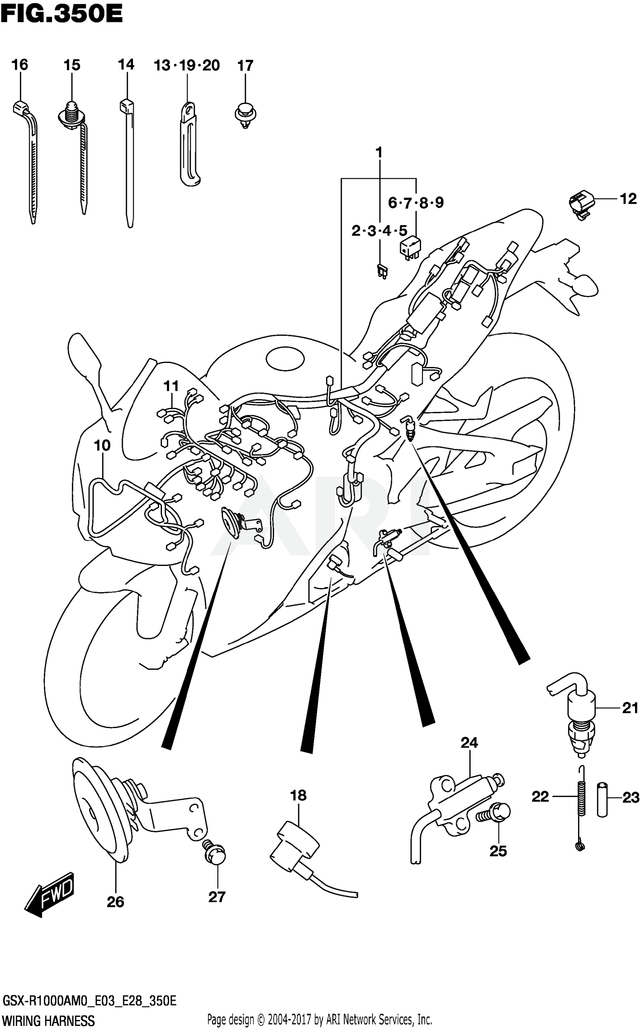 WIRING HARNESS (GSX-R1000RA,GSX-R1000RZA:E03,E28)