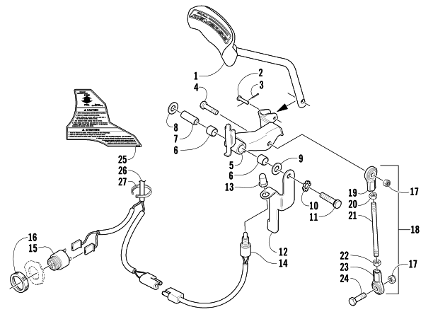 REVERSE SHIFT LEVER ASSEMBLY (Optional)