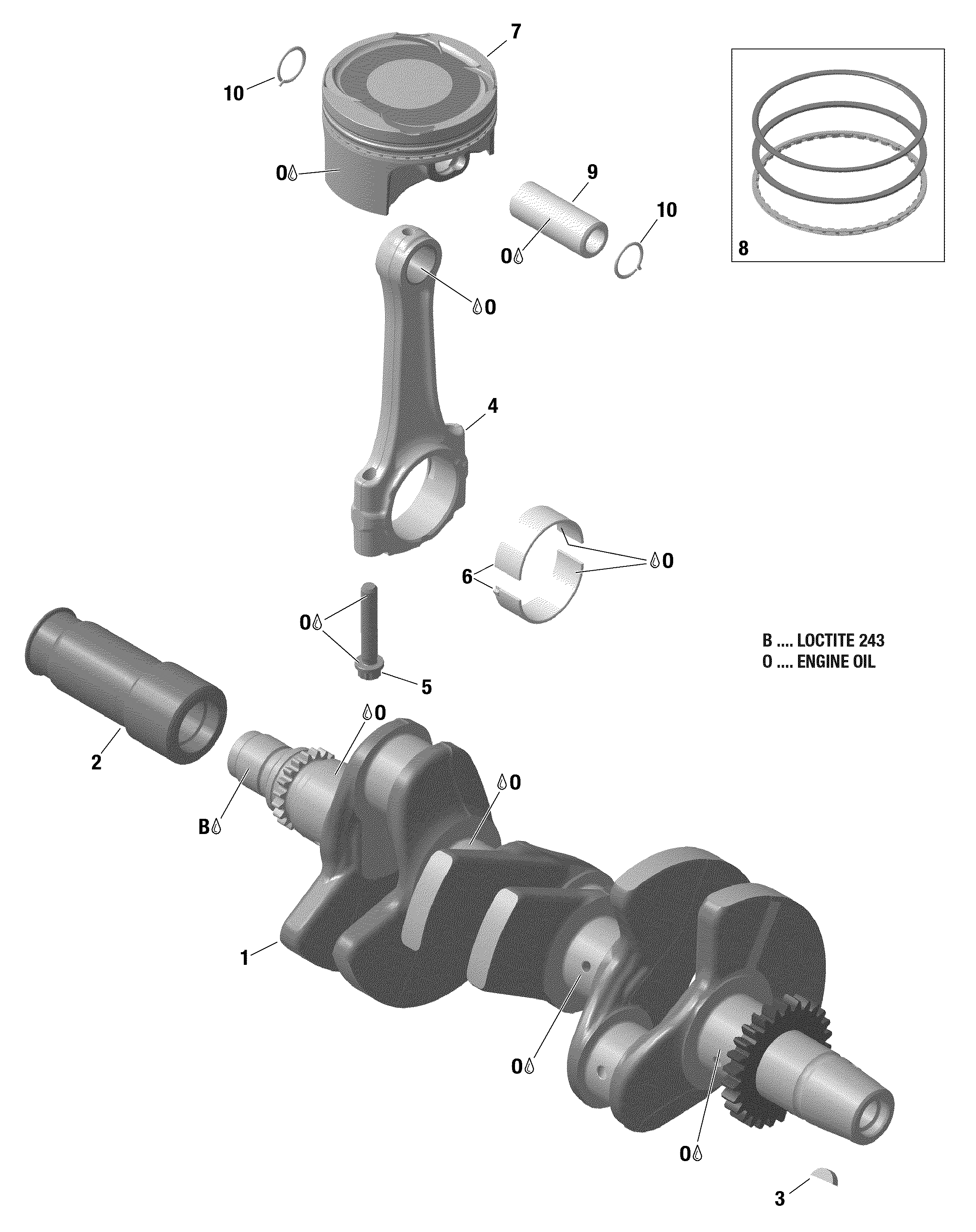 Crankshaft And Pistons  - 903