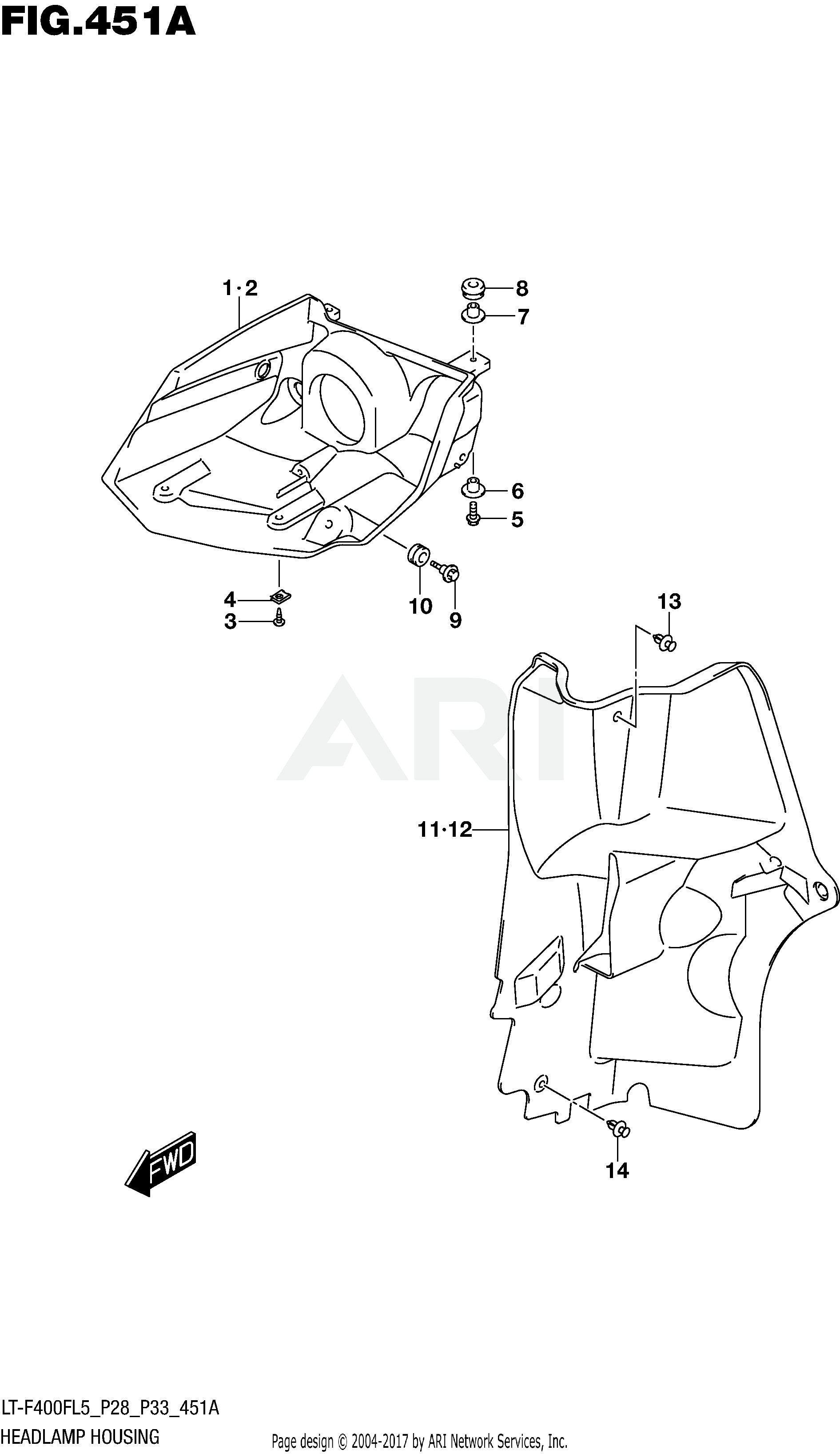 HEADLAMP HOUSING