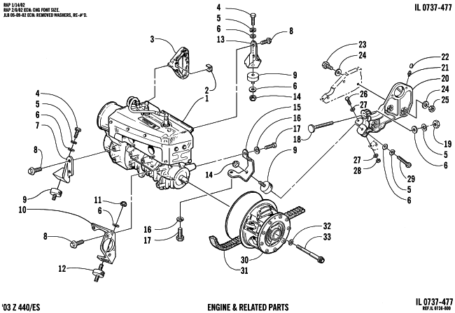 ENGINE AND RELATED PARTS