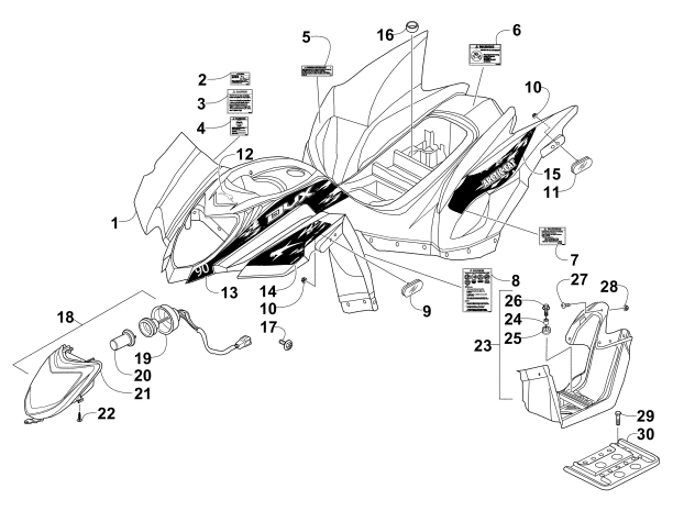 BODY PANEL AND HEADLIGHT ASSEMBLY