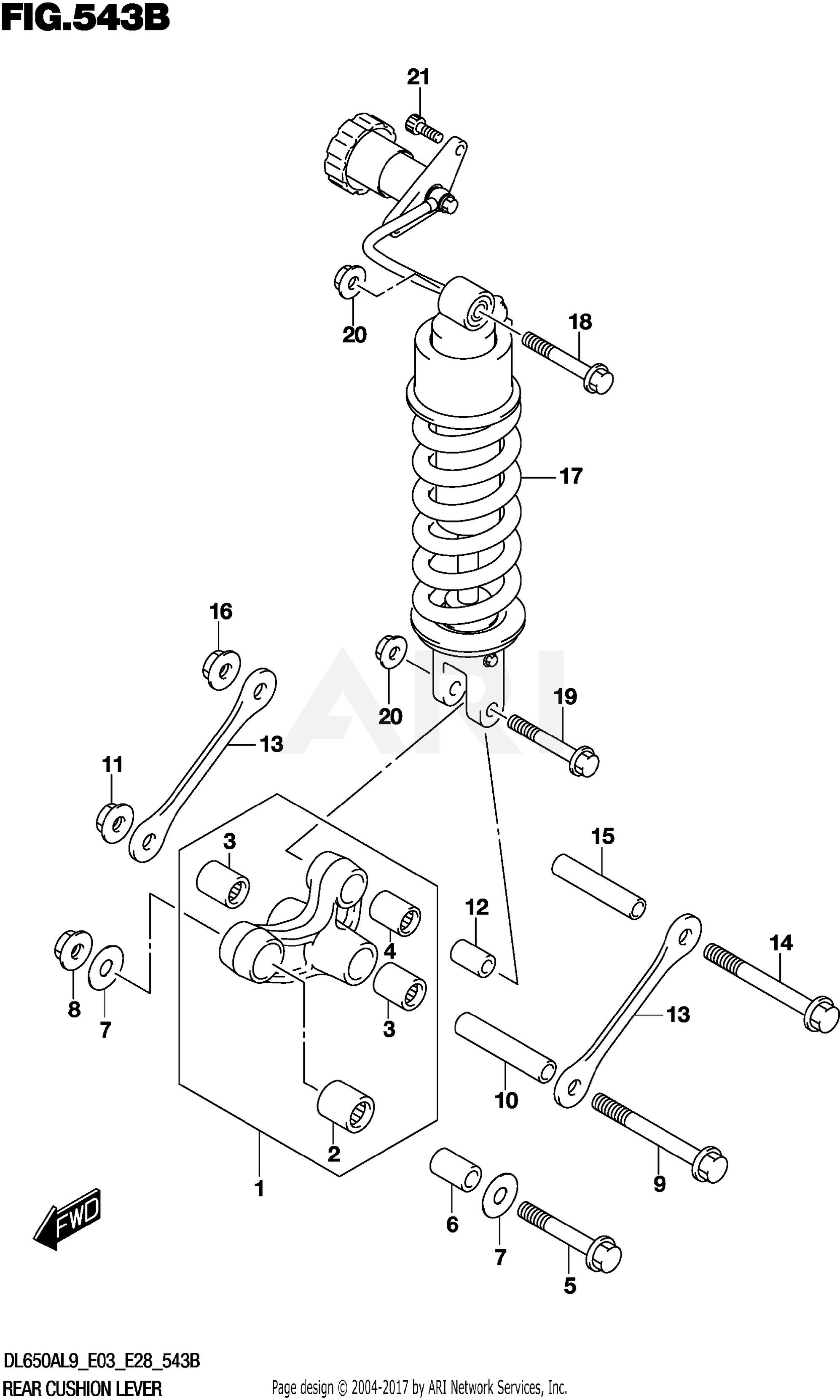 REAR CUSHION LEVER (DL650XA)