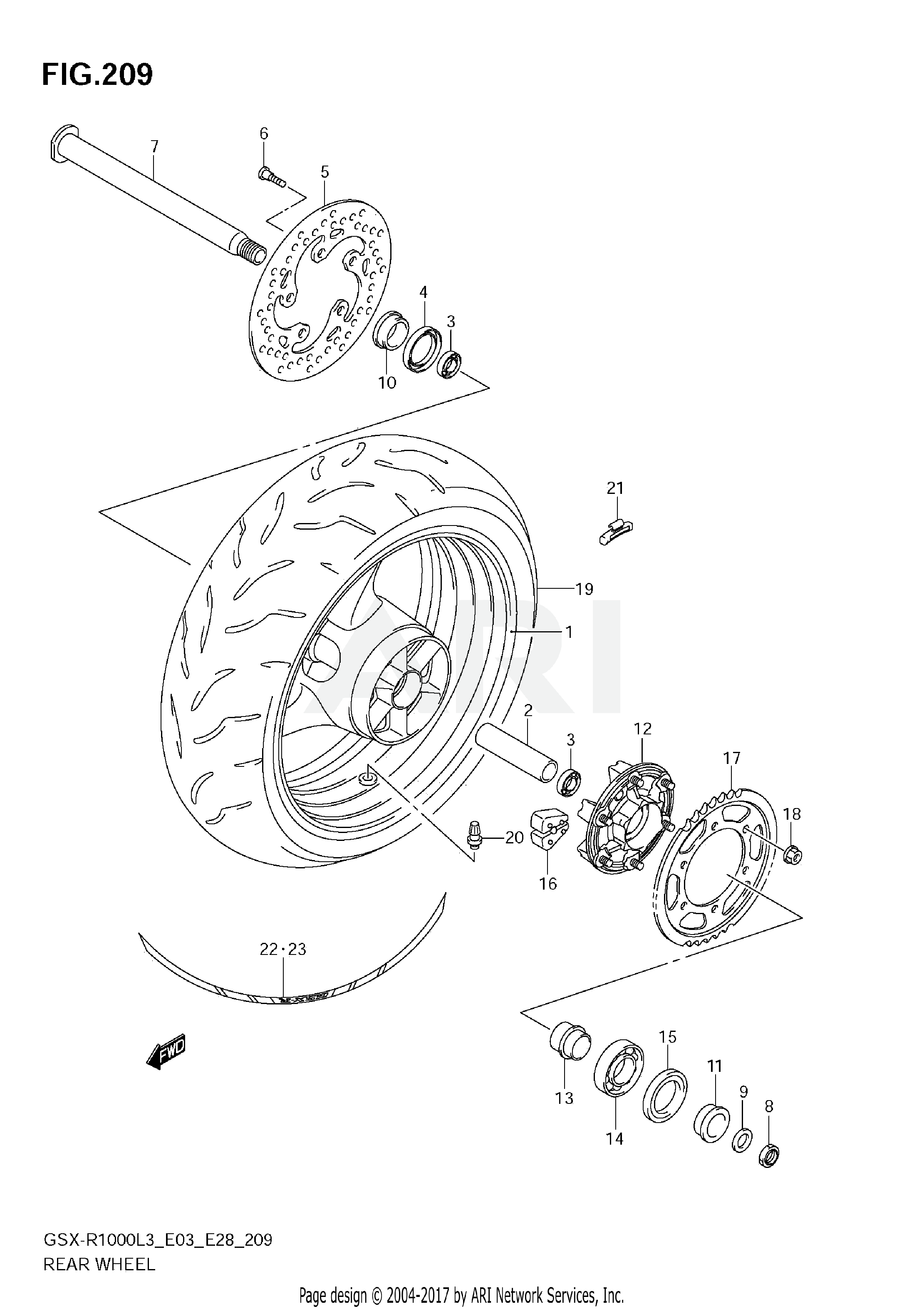 REAR WHEEL (GSX-R1000ZL3 E33)