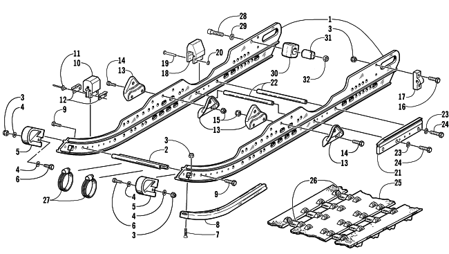 SLIDE RAIL AND TRACK ASSEMBLY