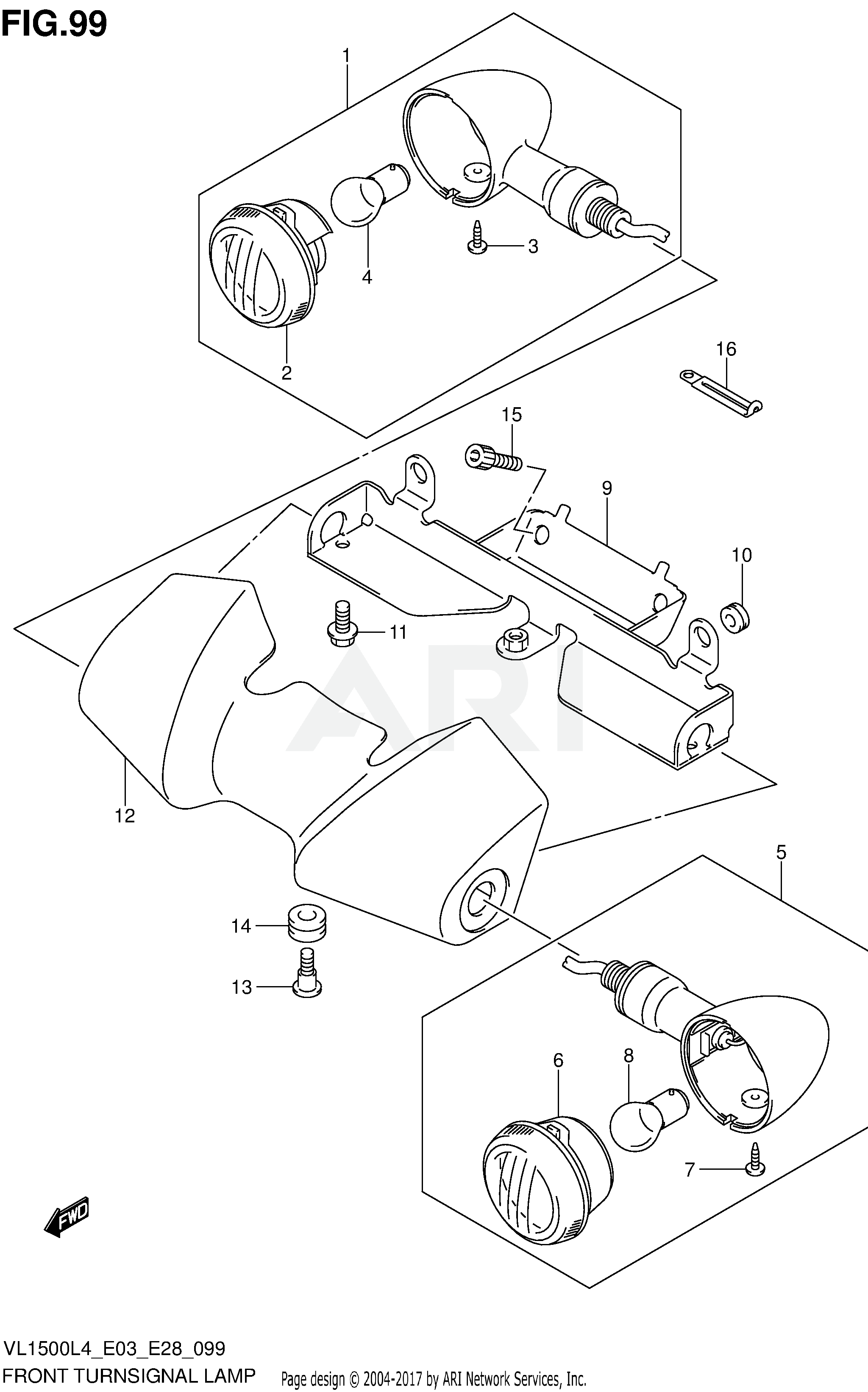 FRONT TURNSIGNAL LAMP (VL1500BL4 E03)