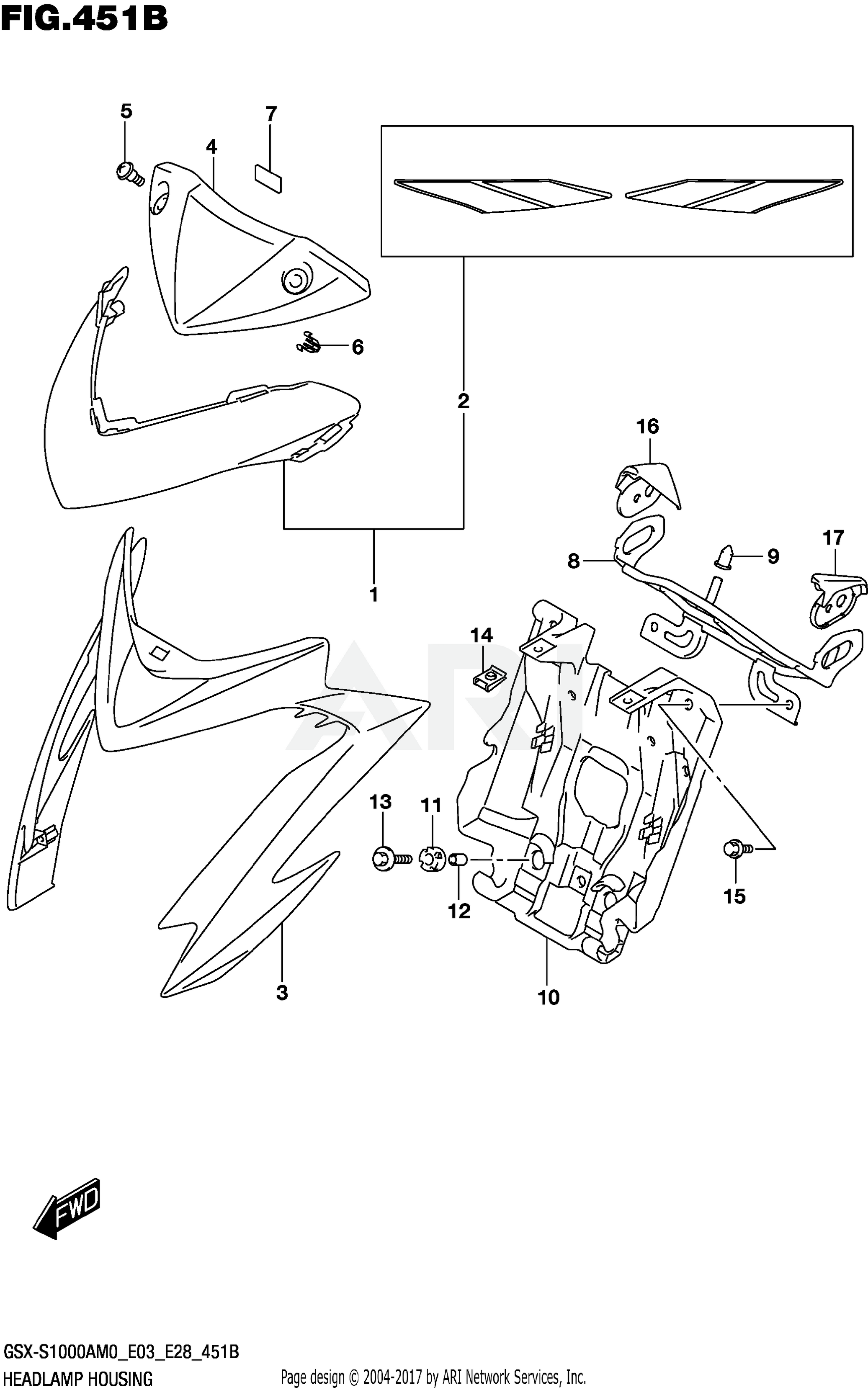 HEADLAMP HOUSING (GSX-S1000ZA)