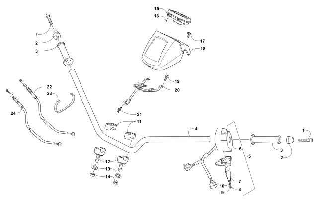 HANDLEBAR AND CONTROLS ASSEMBLY