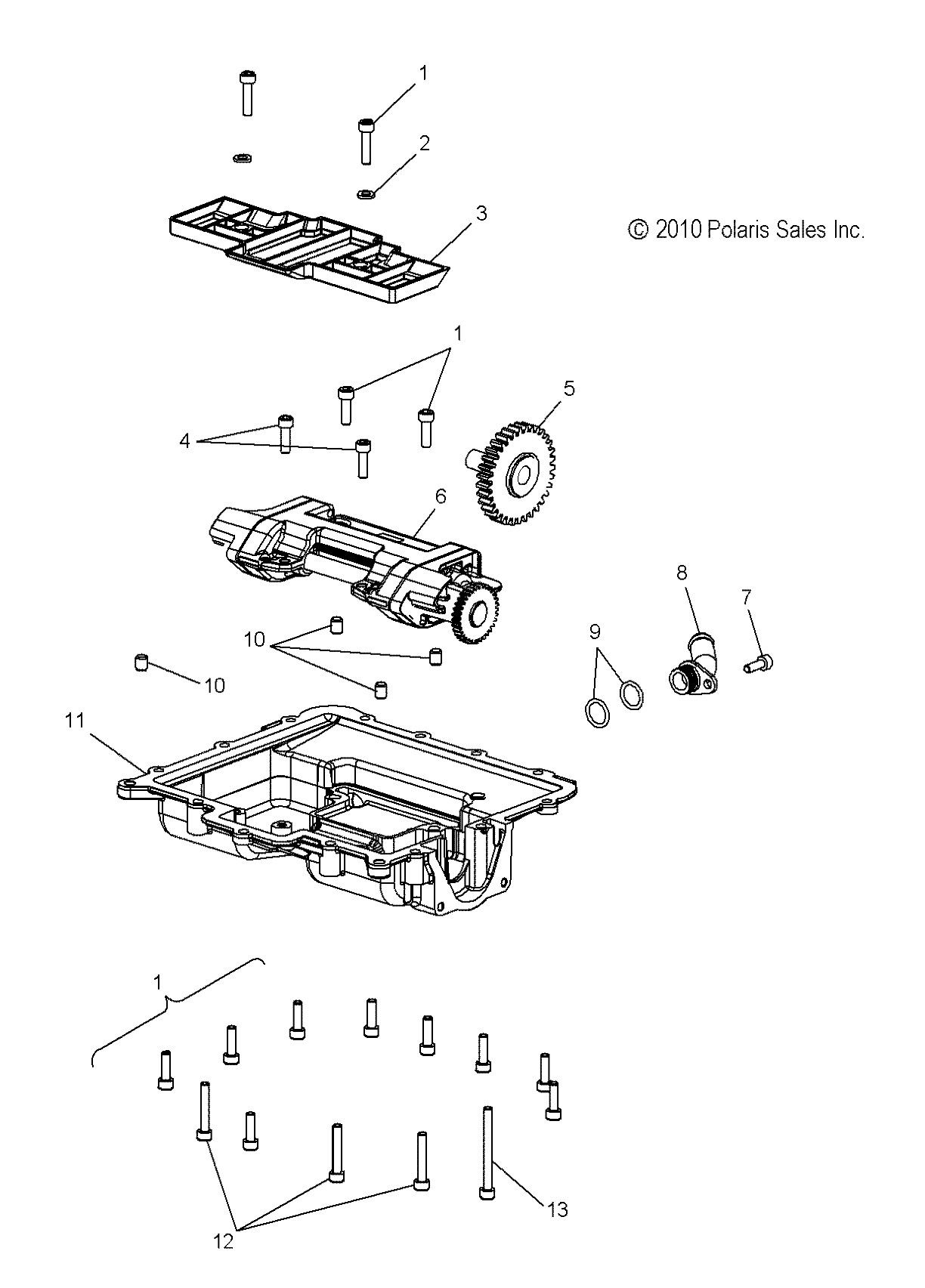 ENGINE, OIL SUMP - S12PT7FSL (49SNOWOILSUMP11IQ)