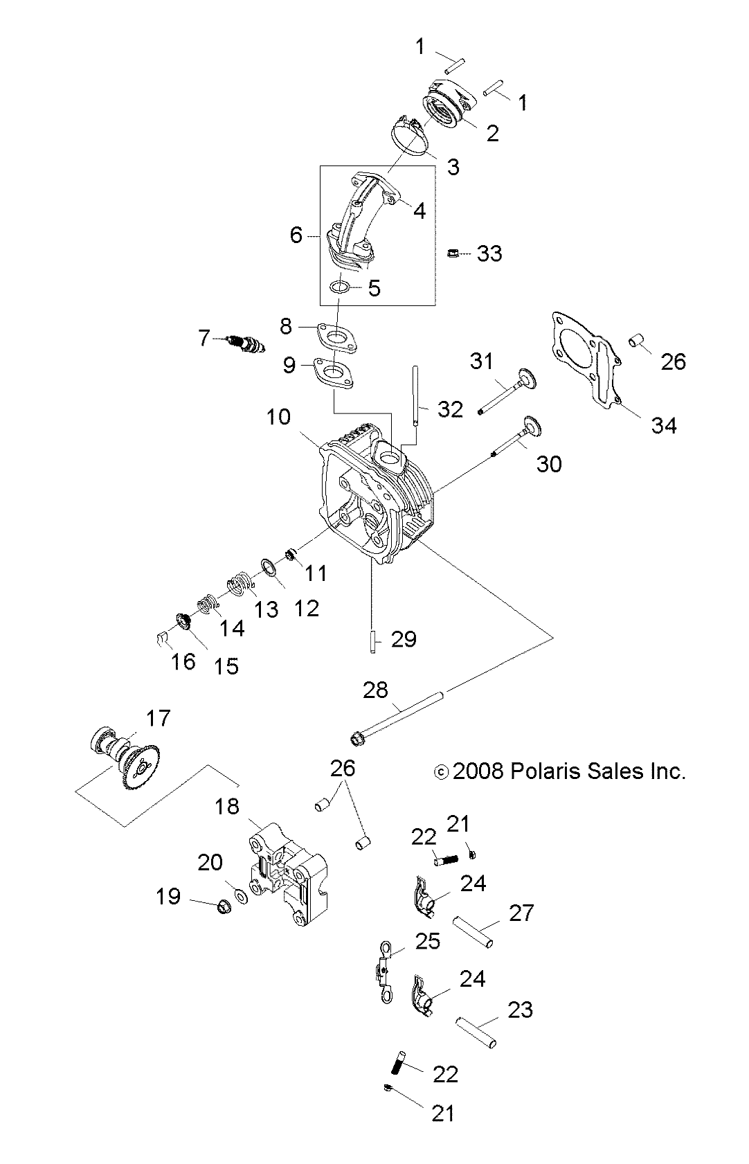 ENGINE, CYLINDER HEAD - A09VA17AA/AD (49RGRCYLINDER09RZR170)