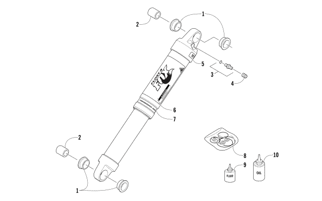 REAR SUSPENSION REAR ARM SHOCK ABSORBER