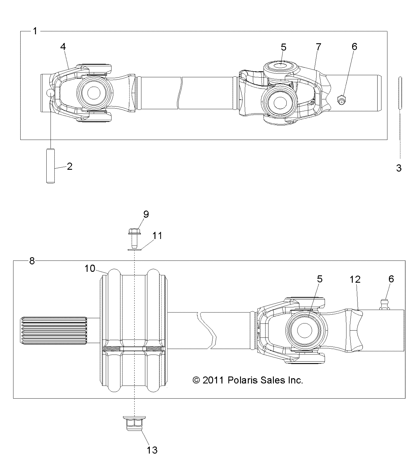 DRIVE TRAIN, FRONT PROP SHAFT - Z14JT9EFX (49RGRSHAFTPROP12RZRXP900)