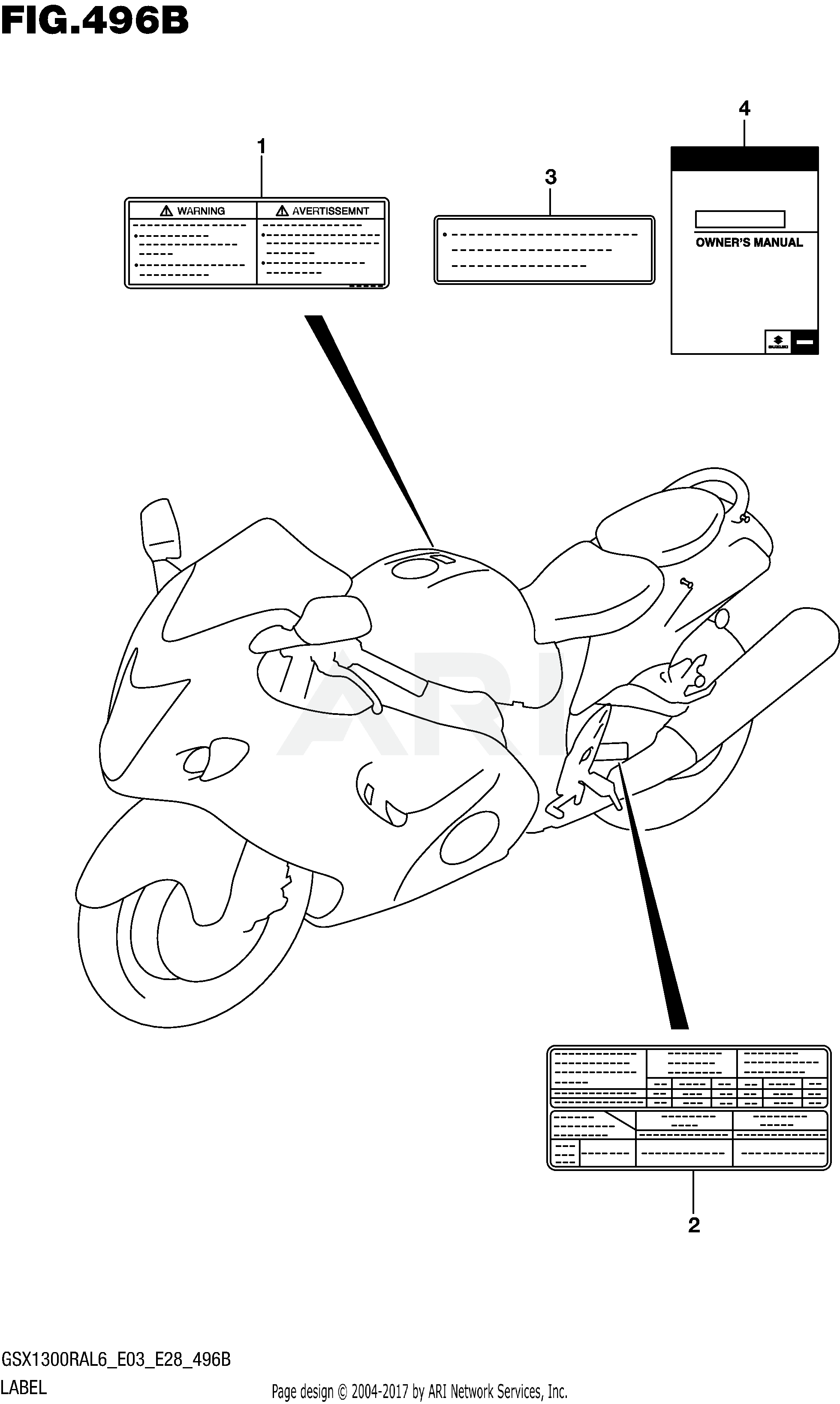 LABEL (GSX1300RAL6 E28)