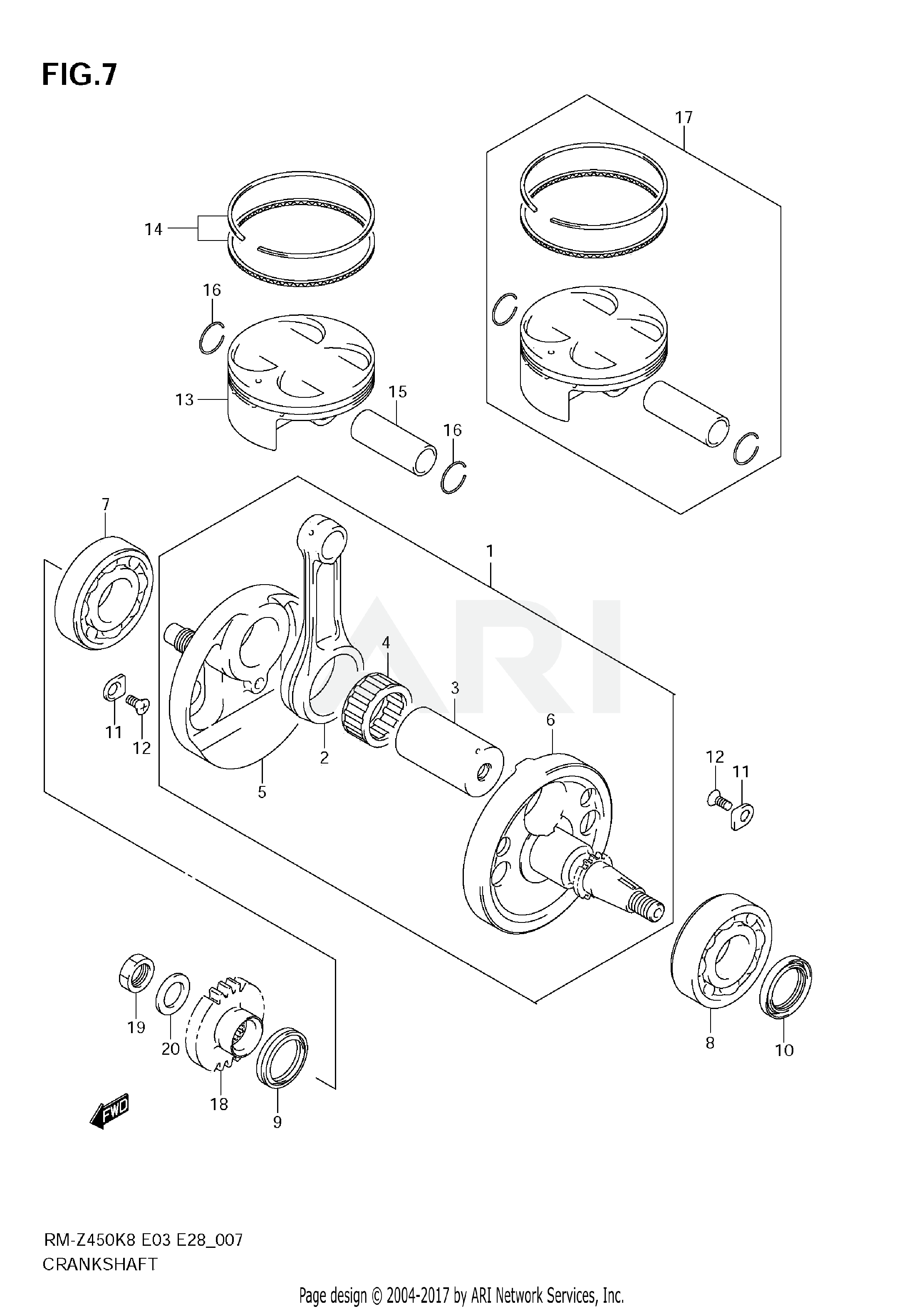 CRANKSHAFT (RM-Z450 K8/K9/L0)