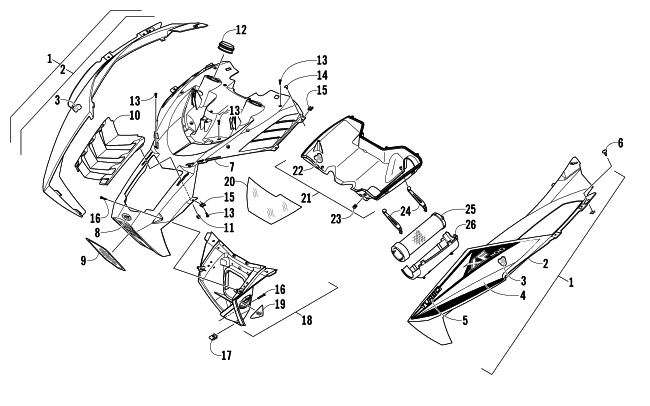 HOOD AND AIR INTAKE ASSEMBLY