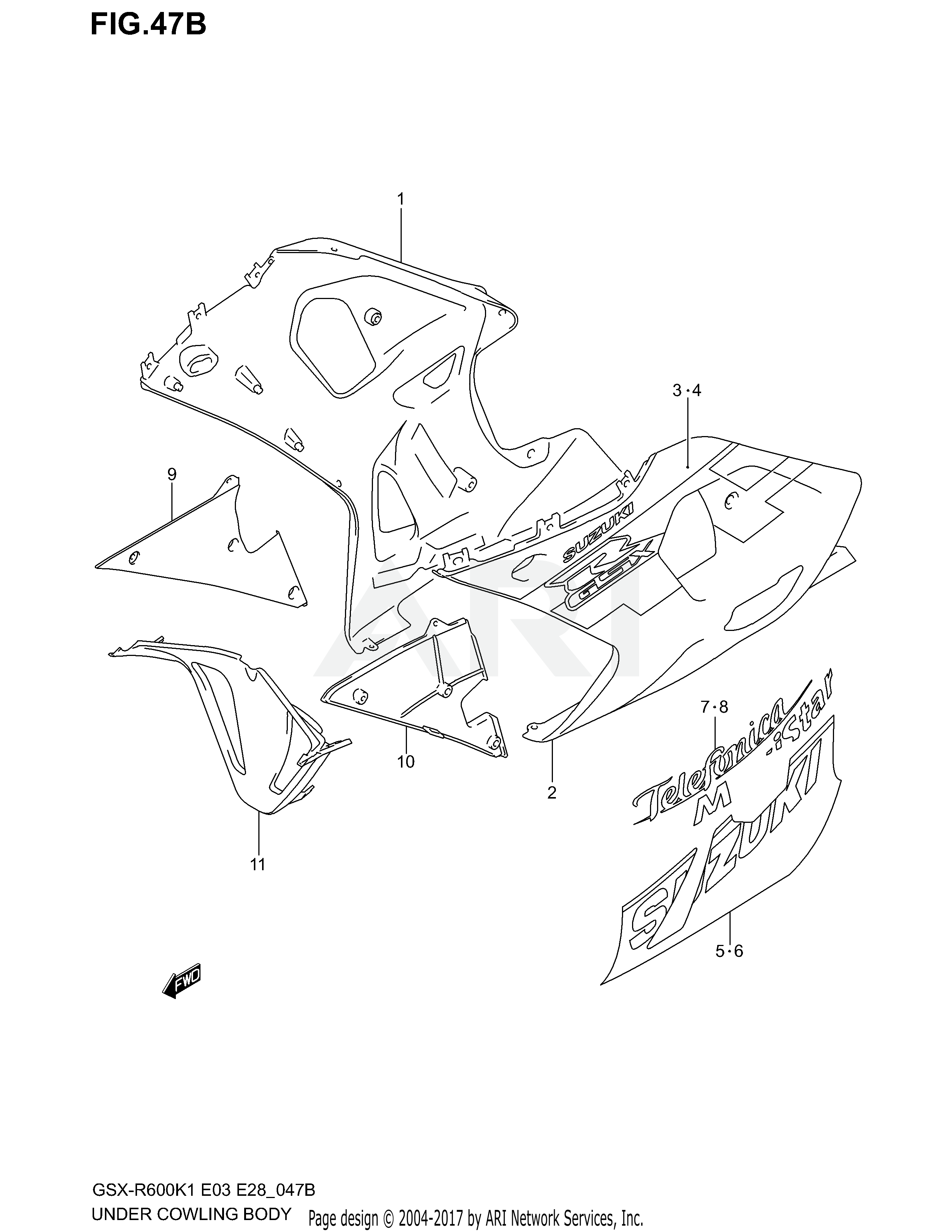 UNDER COWLING (MODEL K2 FOR YC2)