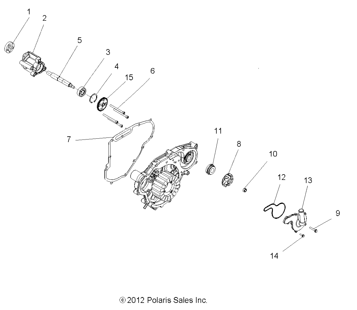 ENGINE, OIL PUMP and WATER PUMP - R13XE76AD/EAI (49RGROILPUMP13RZR)