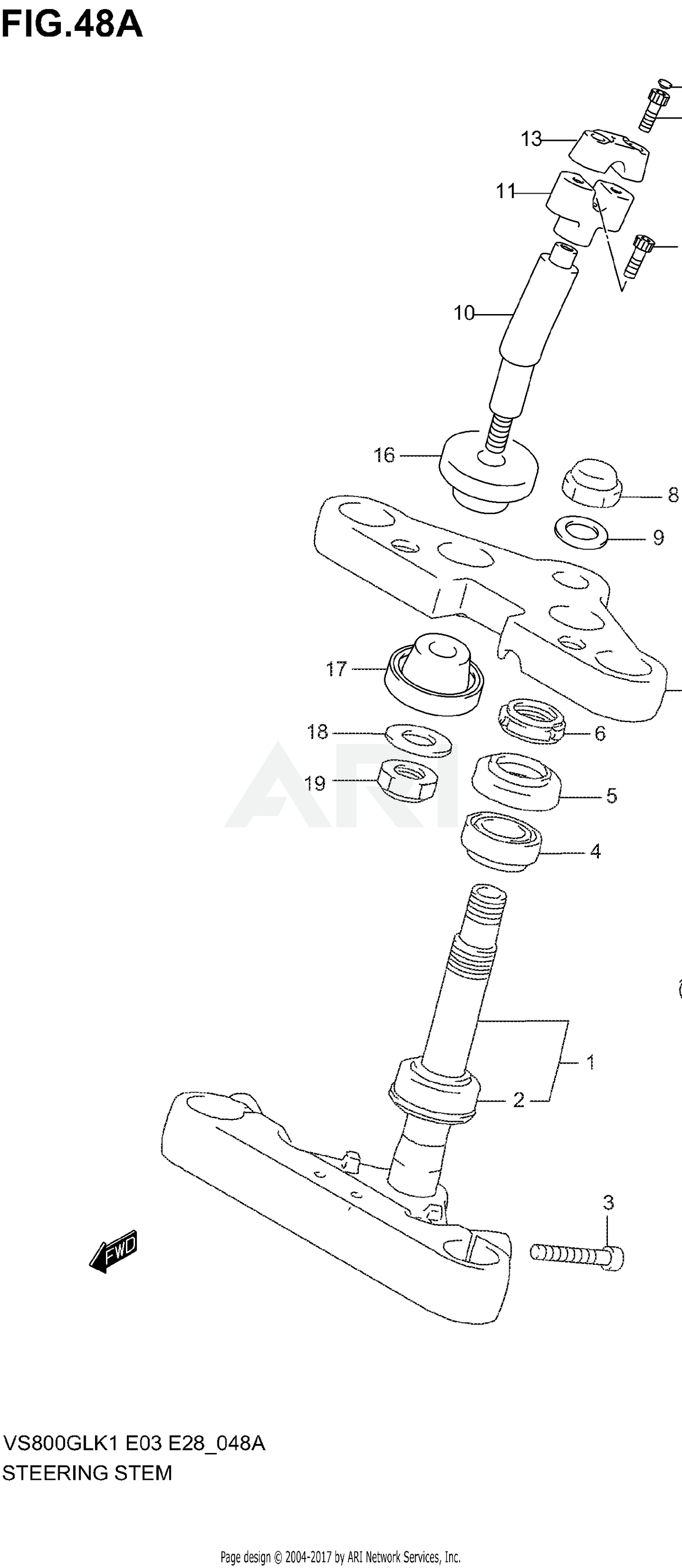 STEERING STEM (MODEL K5)