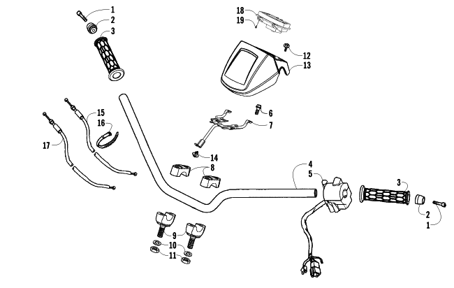 HANDLEBAR AND CONTROLS ASSEMBLY