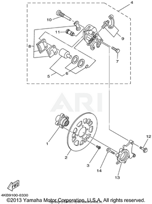 REAR BRAKE CALIPER