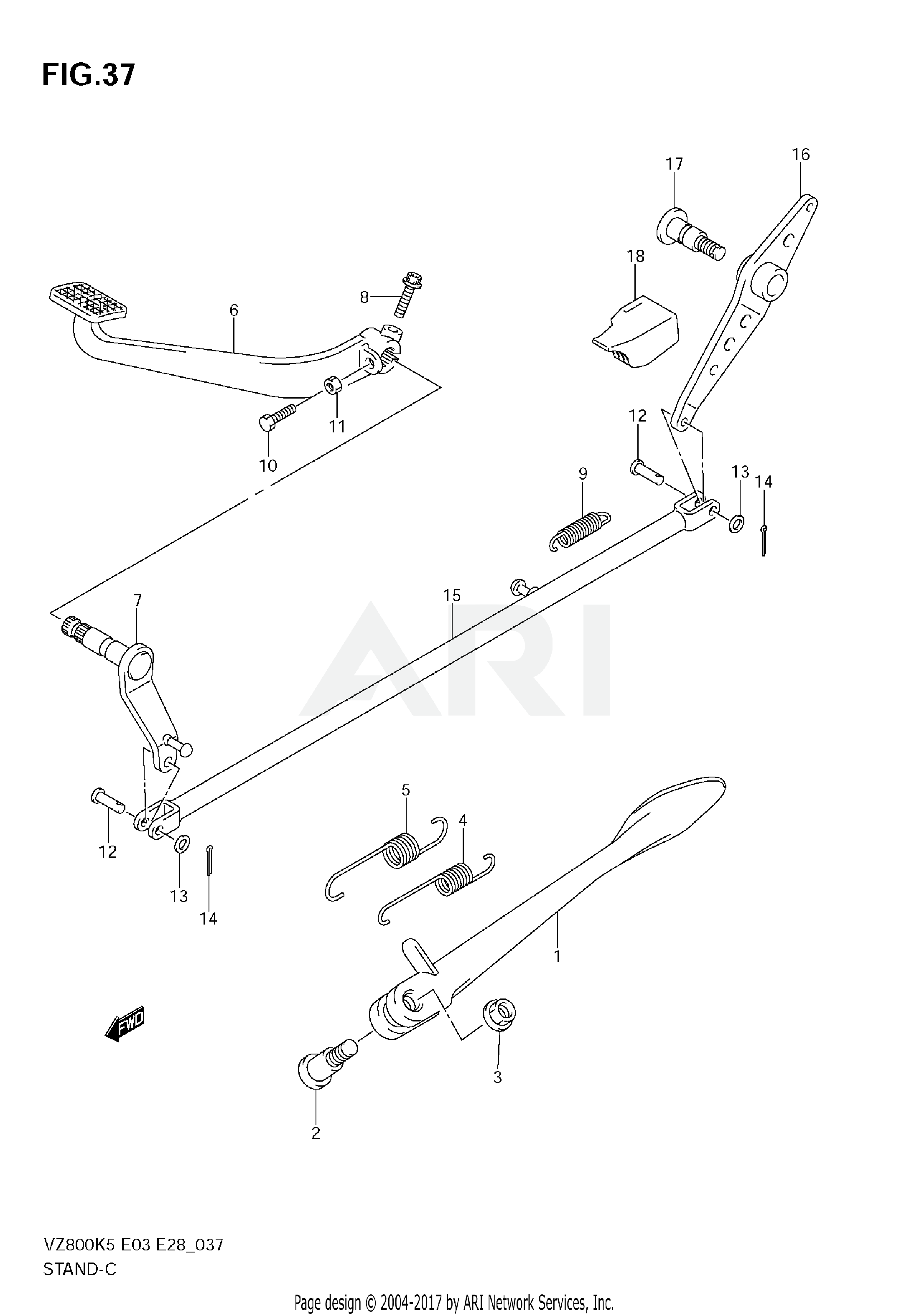 STAND - REAR BRAKE