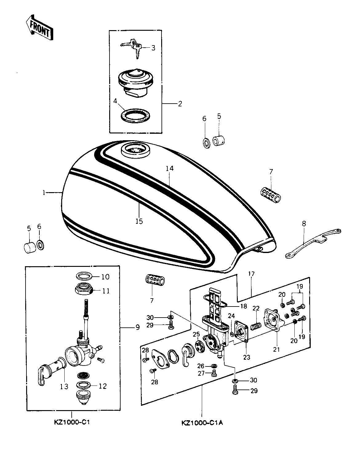 FUEL TANK (&#39;78 C1/C1A)