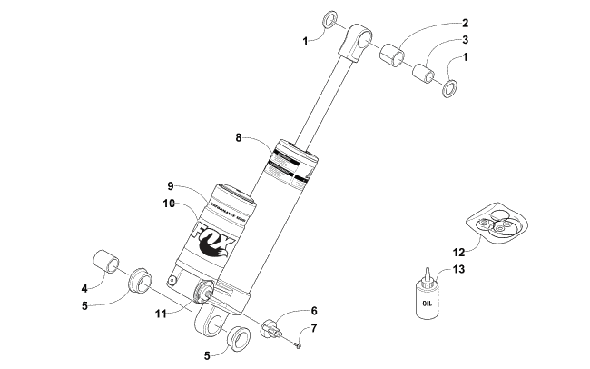 REAR SUSPENSION REAR ARM SHOCK ABSORBER