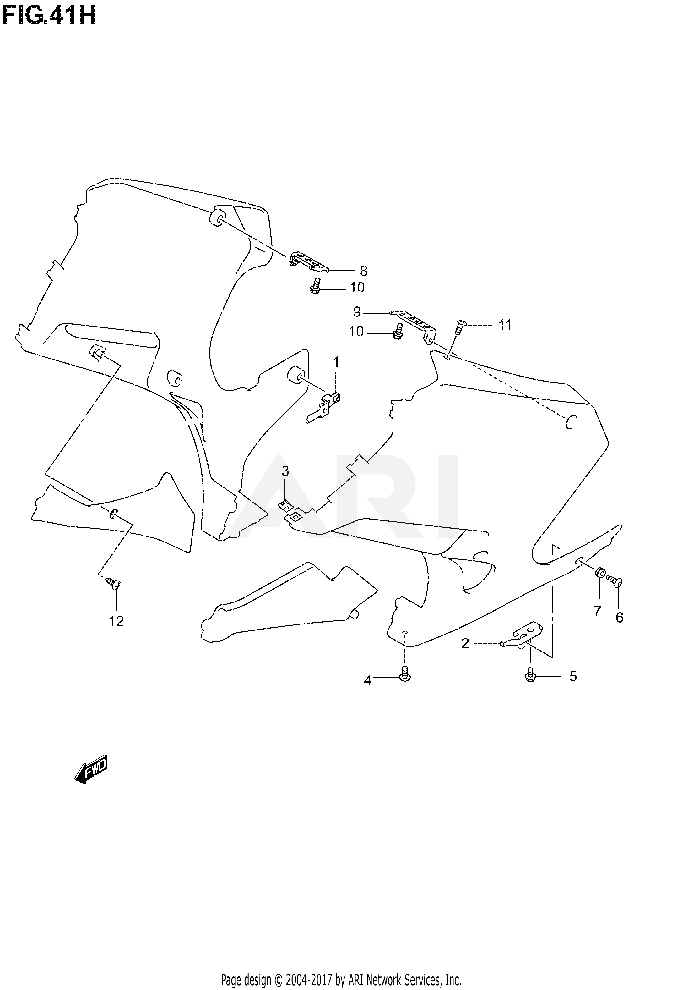 UNDER COWLING INSTALLATION PARTS (GS500FK4/K5/K6)