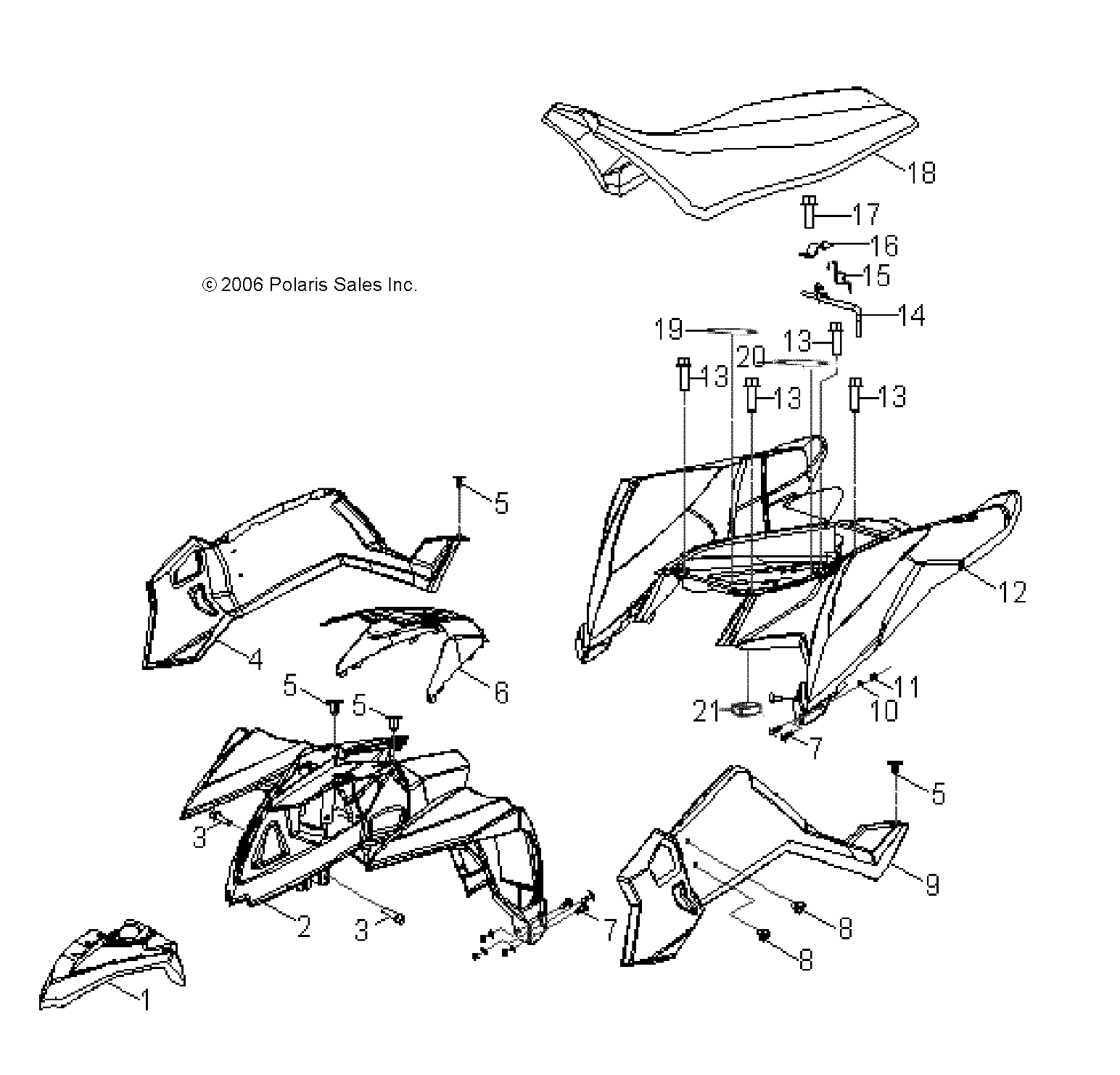 BODY, CAB and SEAT - A12KA09AD/AF (49ATVCAB07OTLW90)