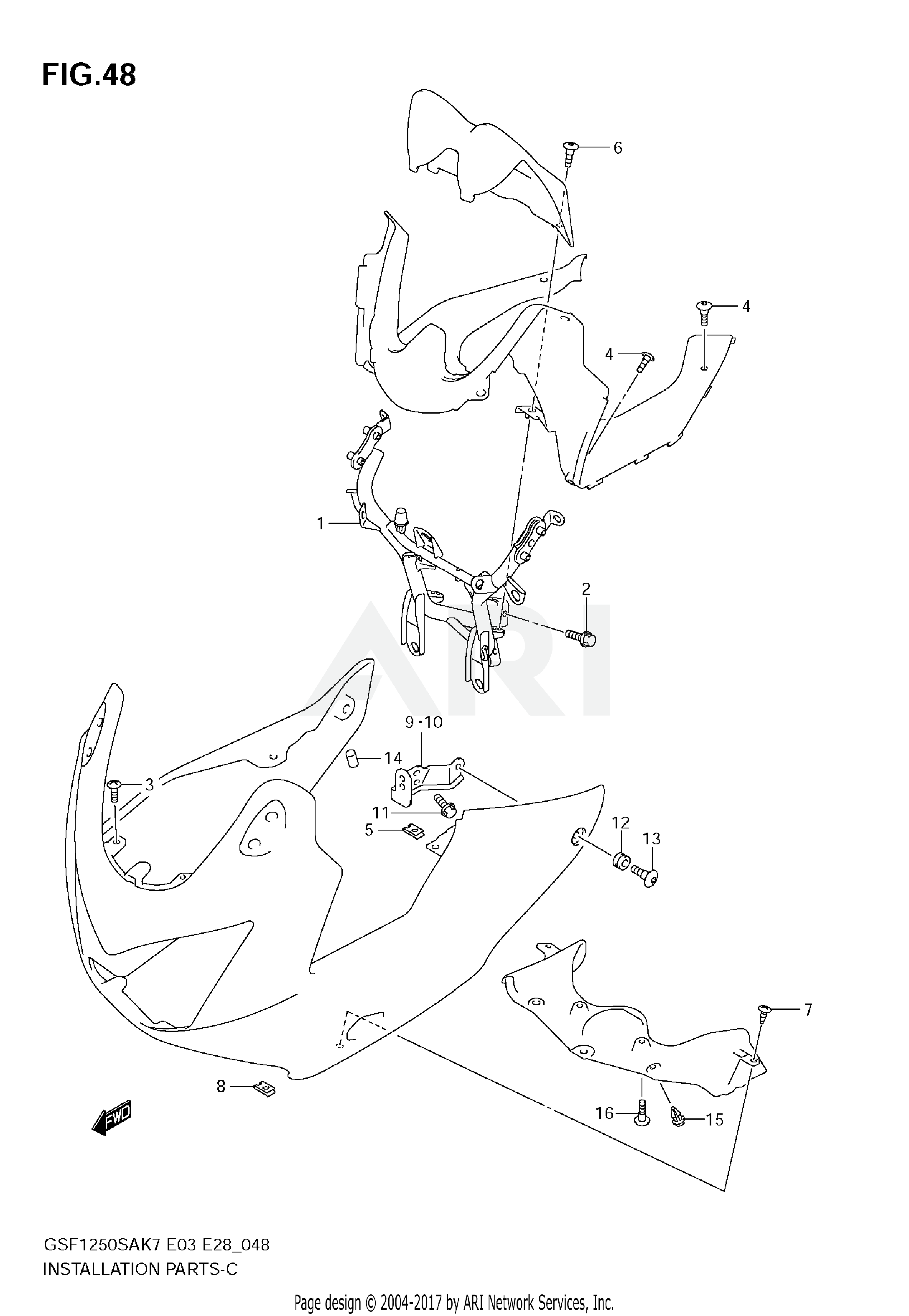 COWLING INSTALLATION PARTS