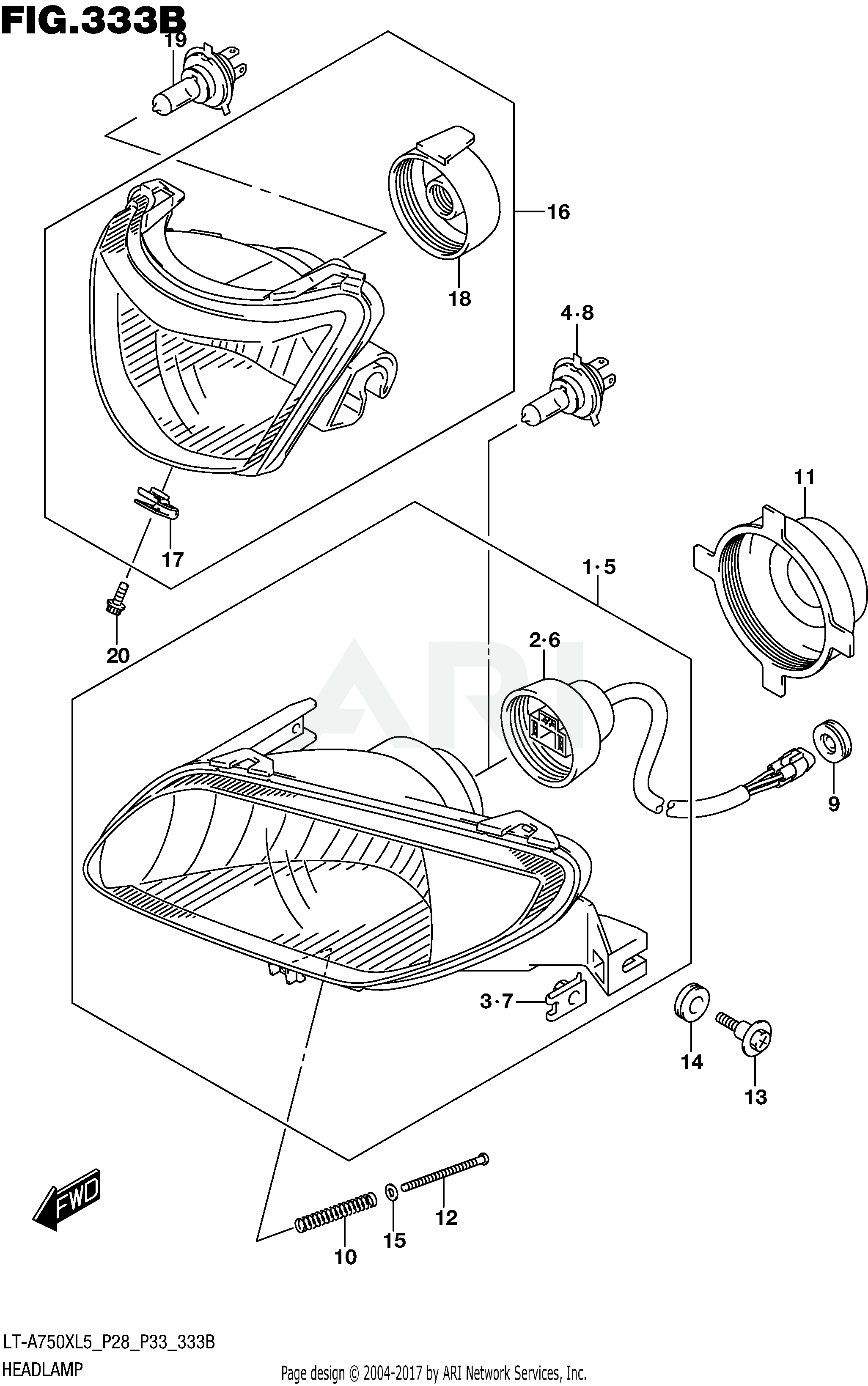 HEADLAMP (LT-A750XL5 P33)