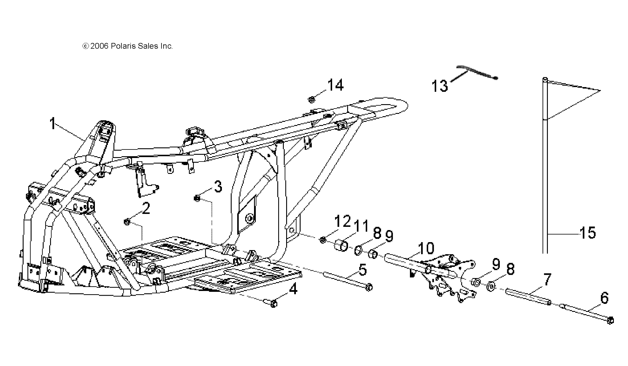 CHASSIS, FRAME - A11KA09AB/AD (49ATVFRAME08OUT90)