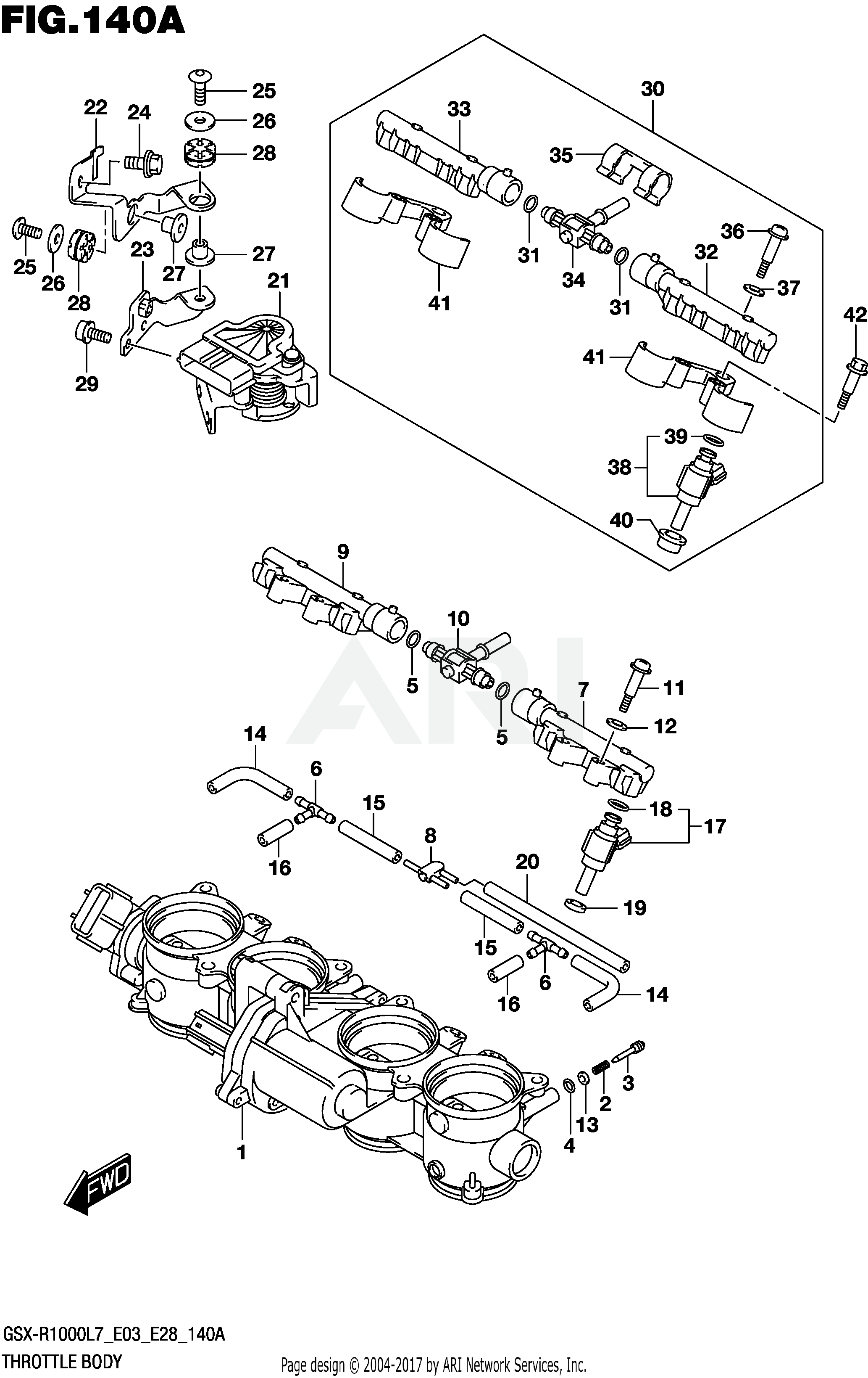 THROTTLE BODY (GSX-R1000L7 E03)